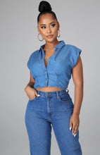 Load image into Gallery viewer, Betty Blue Denim Top
